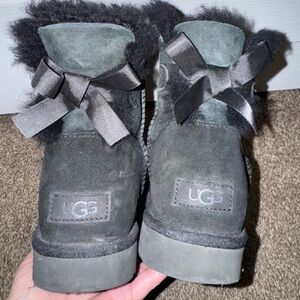 Black Mini Bailey bow UGG boots